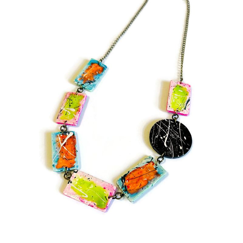Paint Splash Jewelry Set Handmade - Velora Luxury Fashion