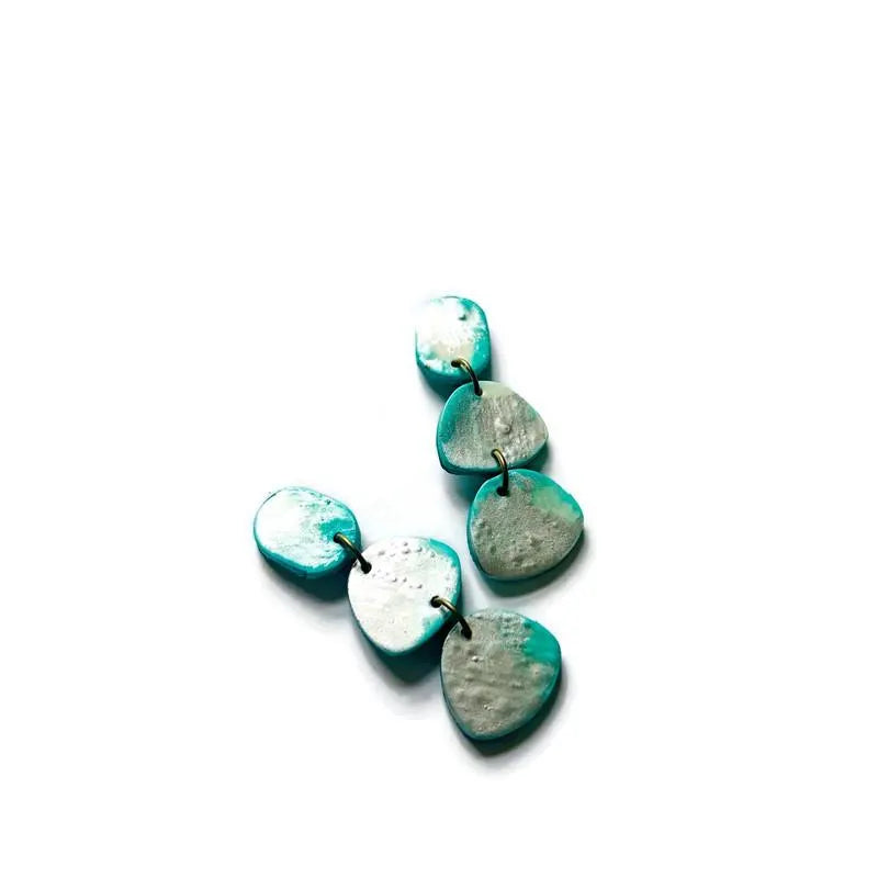 Handmade Necklace & Earrings Set in Turquoise and Silver - Velora Luxury Fashion