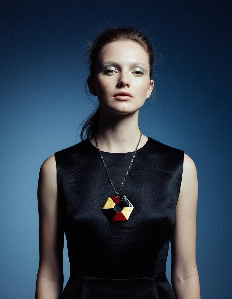 Rustic Geometric Pendant Handmade - Velora Luxury Fashion