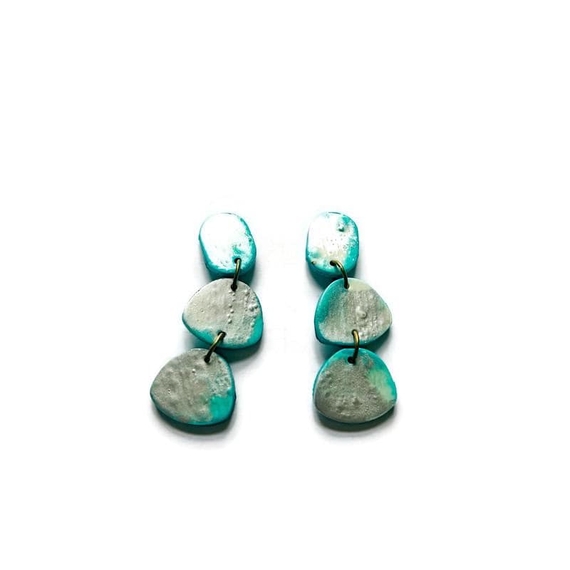 Icy Blue & Silver Necklace & Earring Set - Velora Luxury Fashion