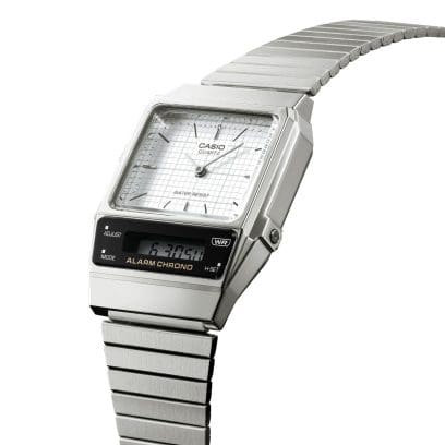 CASIO Vintage Silver White Dial | AQ800E-7A