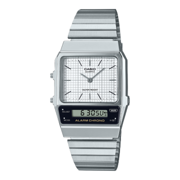 CASIO Vintage Silver White Dial | AQ800E-7A