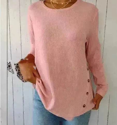 Casual Summer Irregular Sunken Top Button tunic top Women - Velora