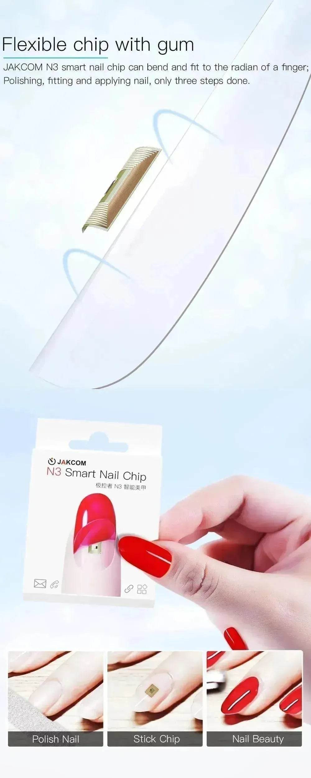 JAKCOM N3 Smart Wireless Sensor Nail Chip - Velora