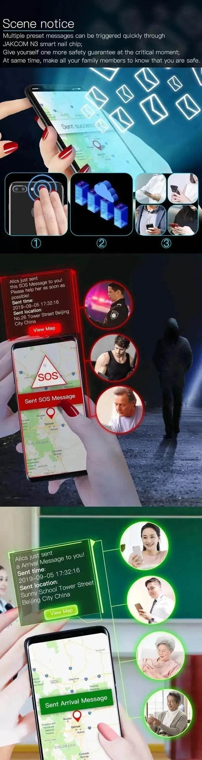 JAKCOM N3 Smart Wireless Sensor Nail Chip - Velora