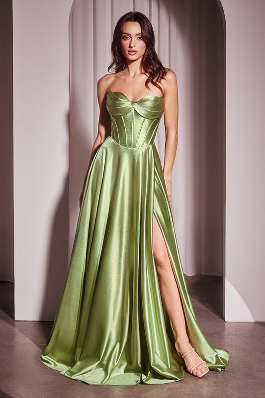 7 COLOUR AVAIBLE . STRAPLESS SATIN A-LINE DRESS