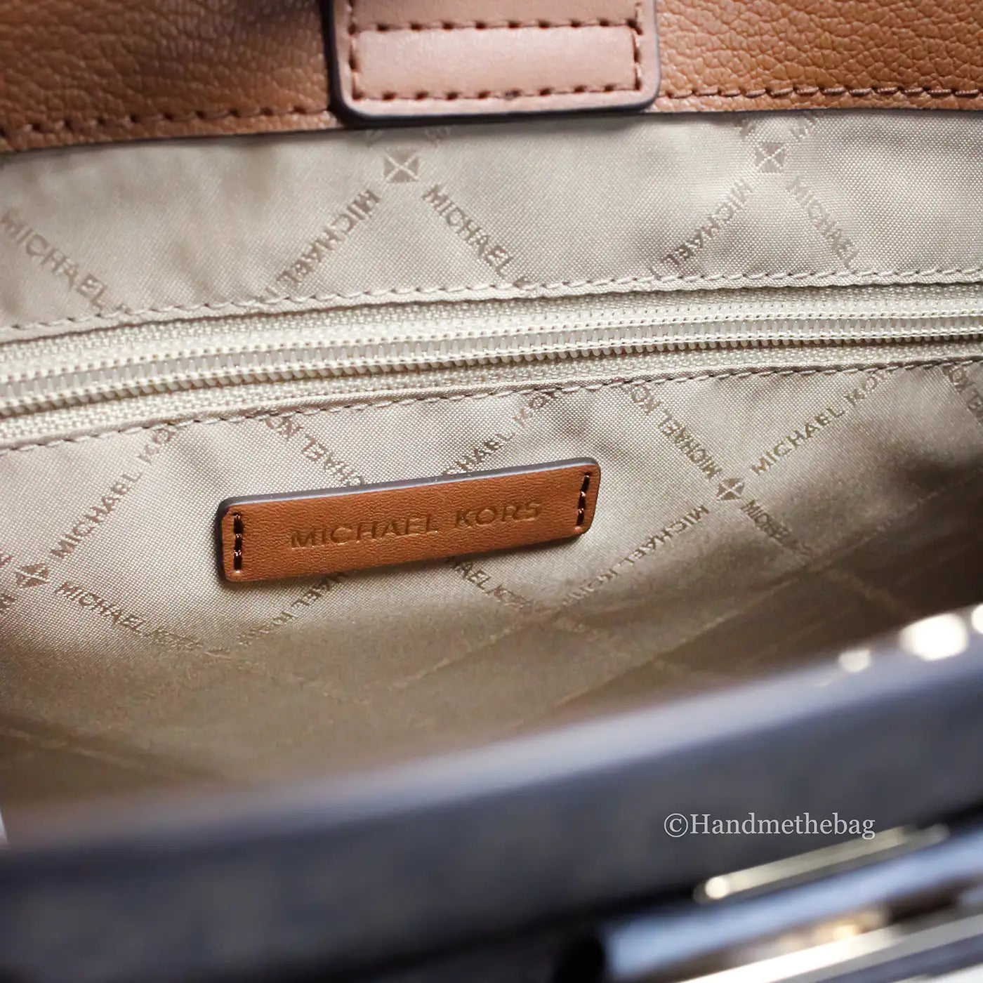 Michael Kors Hamilton PVC Brown Crossbody Satchel