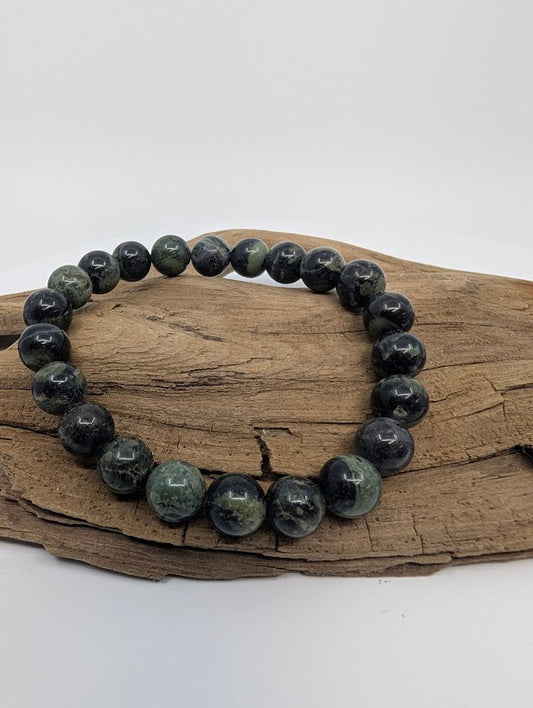 Kambaba Jasper Bracelet — 8mm Round Beads