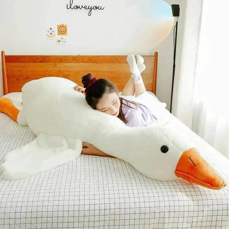 Kids Children Cute Big White Geese Pillow Plush Toy Stuffed Animal Plushies - Velora