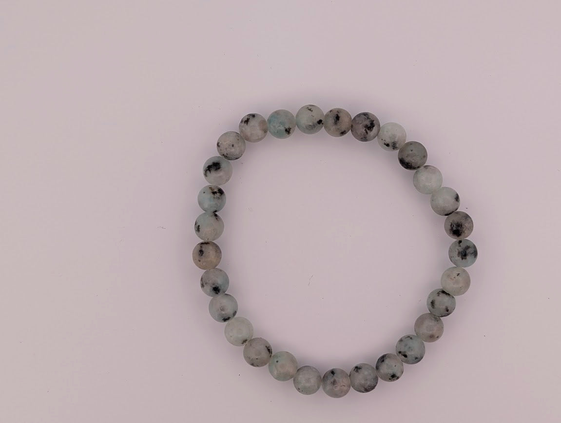 Kiwi Jasper Bracelet — 8mm Round Beads