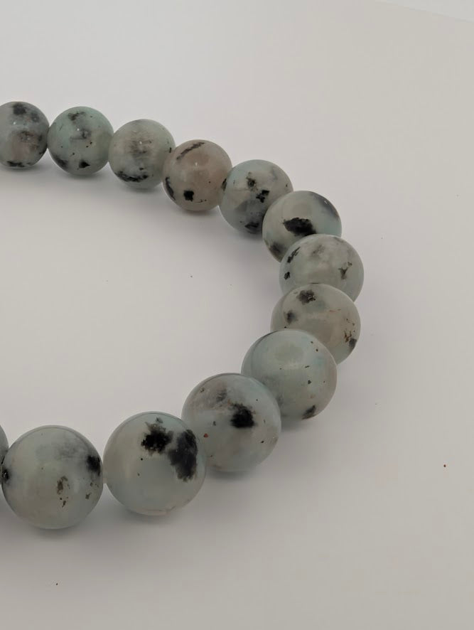 Kiwi Jasper Bracelet — 6mm & 8mm Round Beads