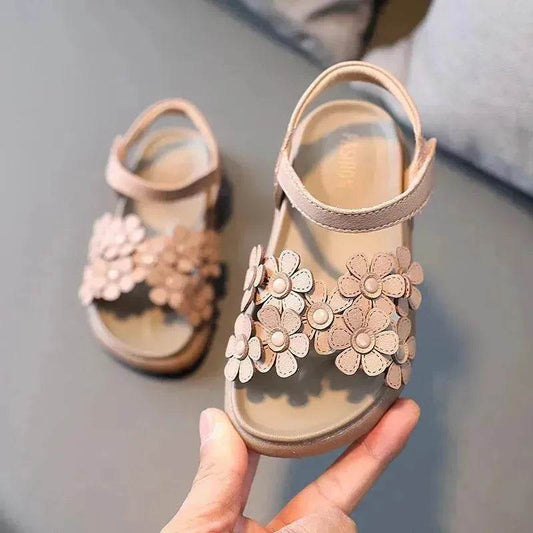Korean Version Of The Big Kids Flower Soft-soled Beach Shoes - Velora