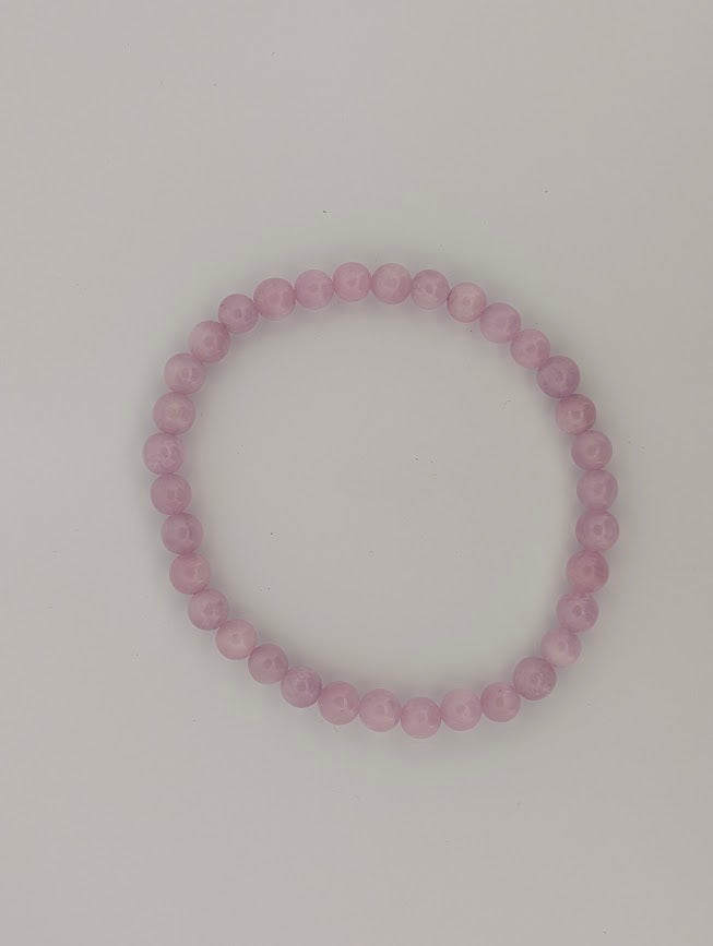 Kunzite Bracelet – 6 mm, 7mm & 8 mm Natural Pink Spodumene (AA Grade)