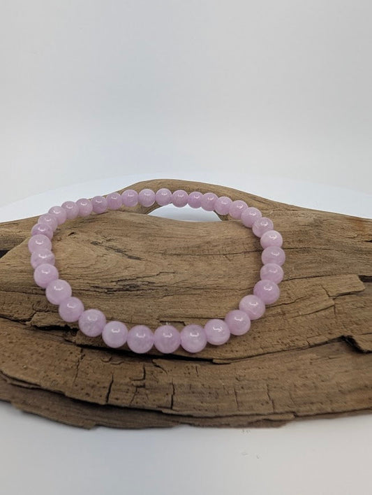 Kunzite Bracelet – 6 mm, 7mm & 8 mm Natural Pink Spodumene (AA Grade)