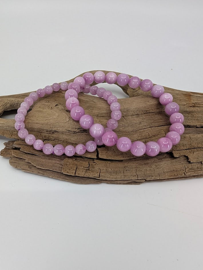 Kunzite Bracelet – 6 mm, 7mm & 8 mm Natural Pink Spodumene (AA Grade)