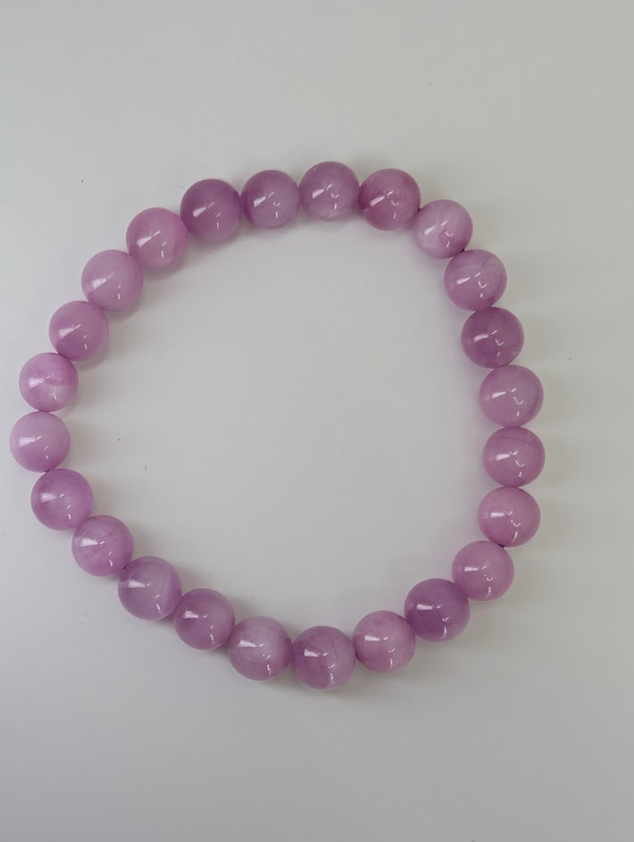 Kunzite Bracelet – 6 mm, 7mm & 8 mm Natural Pink Spodumene (AA Grade)