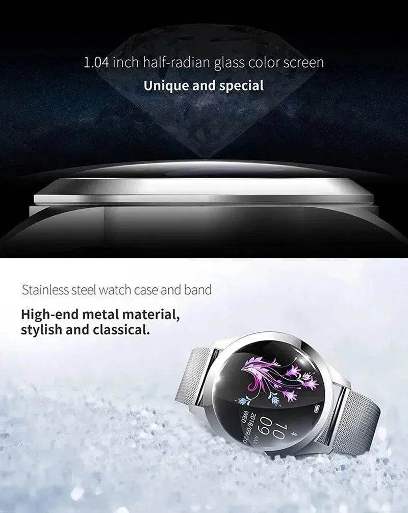 KW10x Smartx Watchx Heartx Ratex Monitoringx Sportsx Stepx Sleepx Qualityx Monitoringx Flipx Wristx Brightx Waterproofx Femalex Smartx Braceletx - Velora