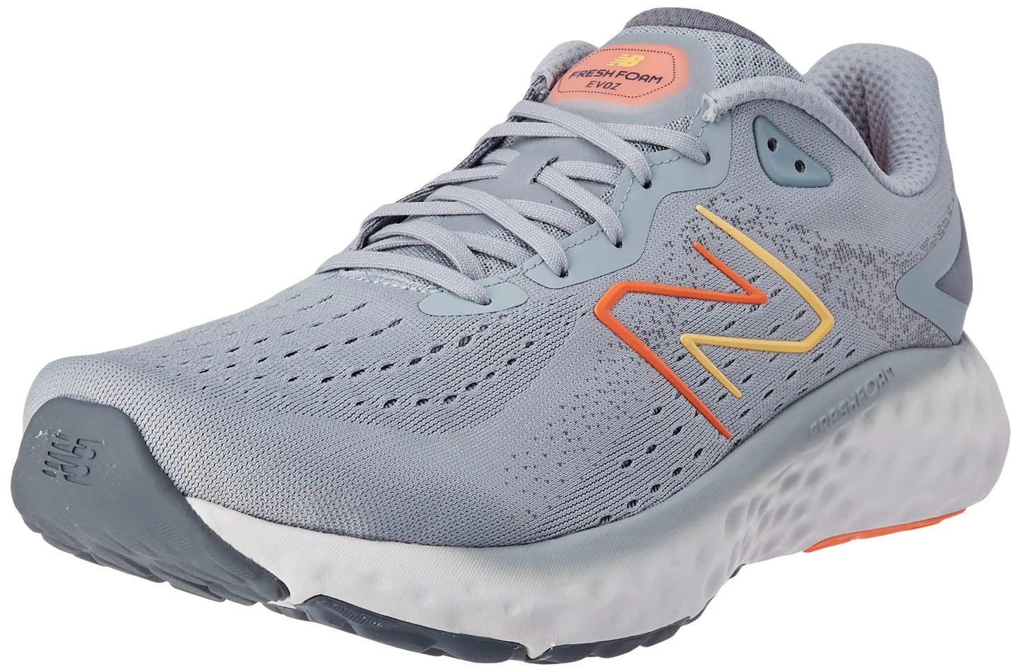 New Balance Mens Fresh Foam EVOZ V2 Running Shoe Cyclone/Vibrant Orange/Vibrant Apricot 9