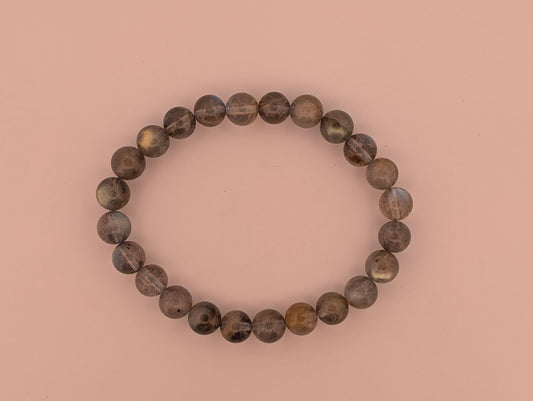 Labradorite Bracelet — 8mm Round & Chip