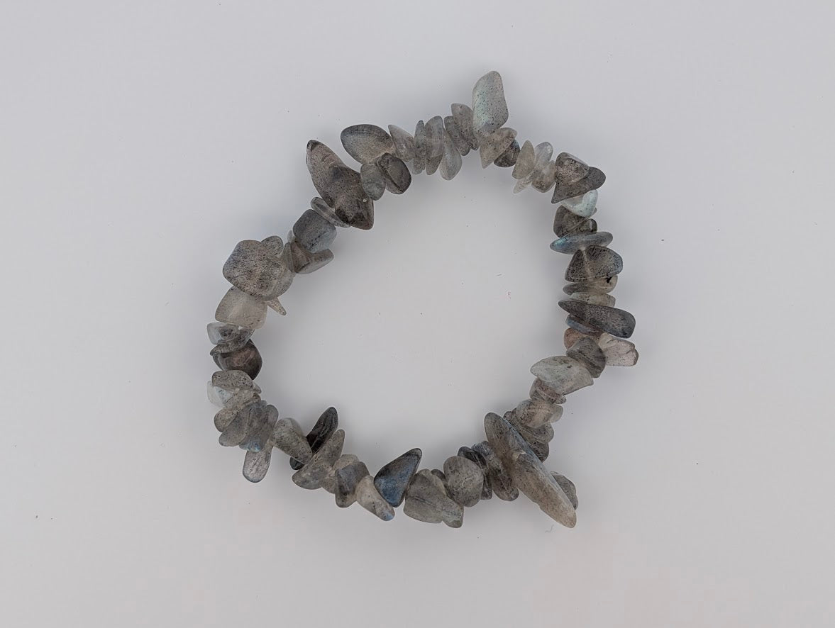 Labradorite Bracelet — 8mm Round & Chip