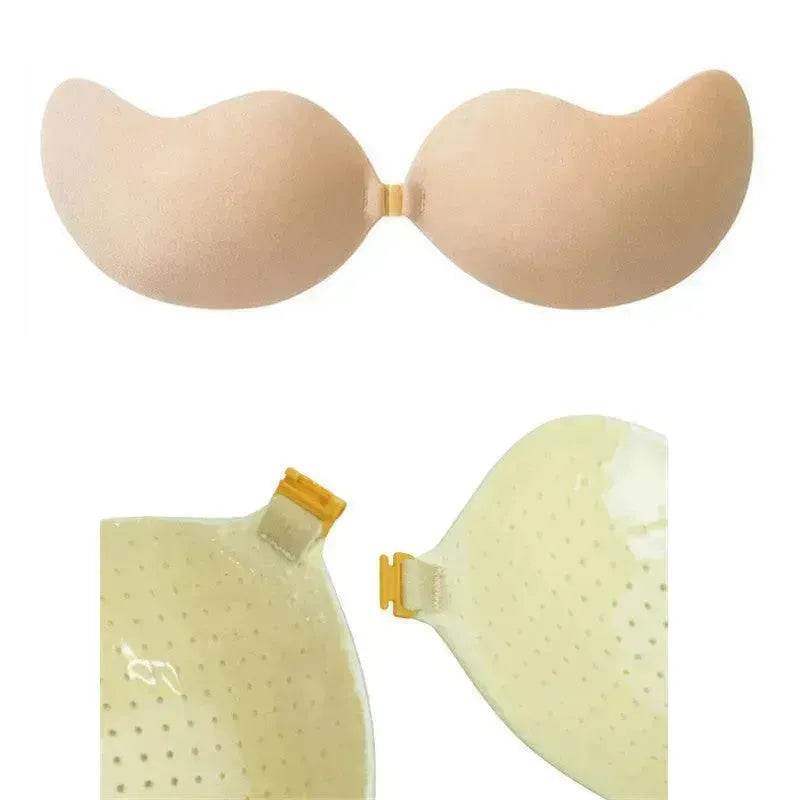 Lala Goddess Mango Cup With Deep V Invisible Bra Women's Swimwear Bridal Wedding Dress Gathered Chest Stickers Wholesale - Velora