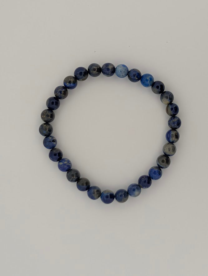 Lapis Lazuli Bracelet — Chip, 6mm & 8mm Round Beads