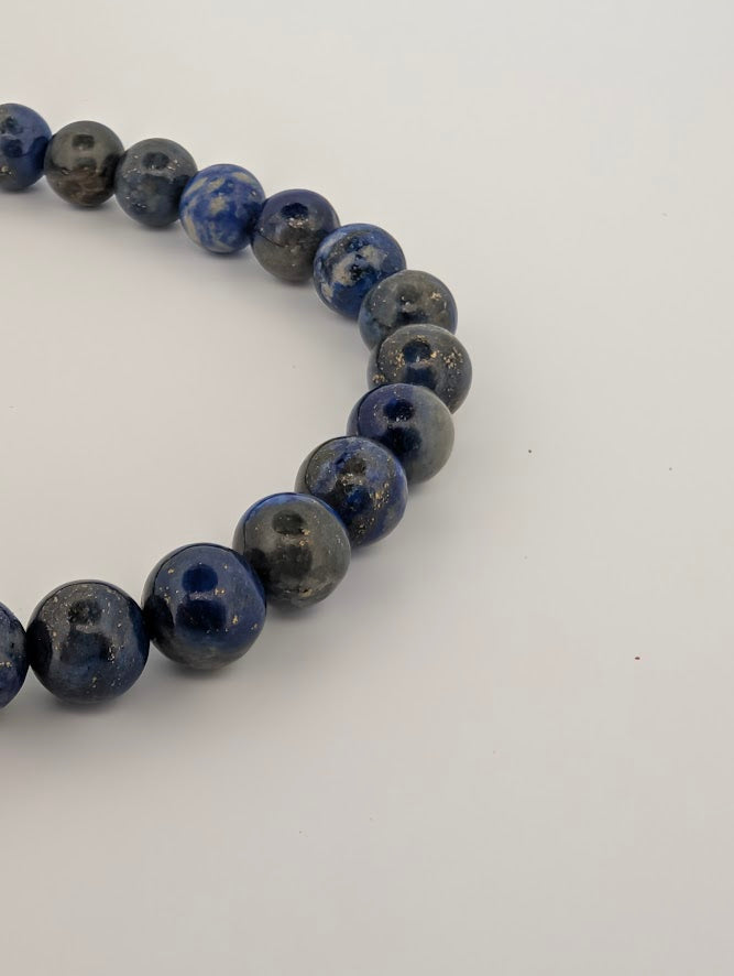 Lapis Lazuli Bracelet — Chip, 6mm & 8mm Round Beads