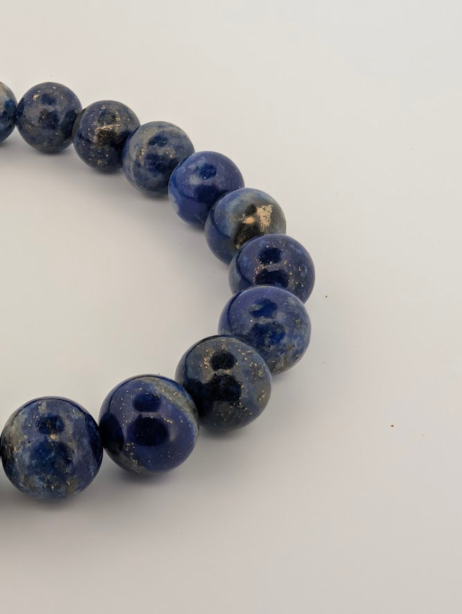 Lapis Lazuli Bracelet — Chip, 6mm & 8mm Round Beads