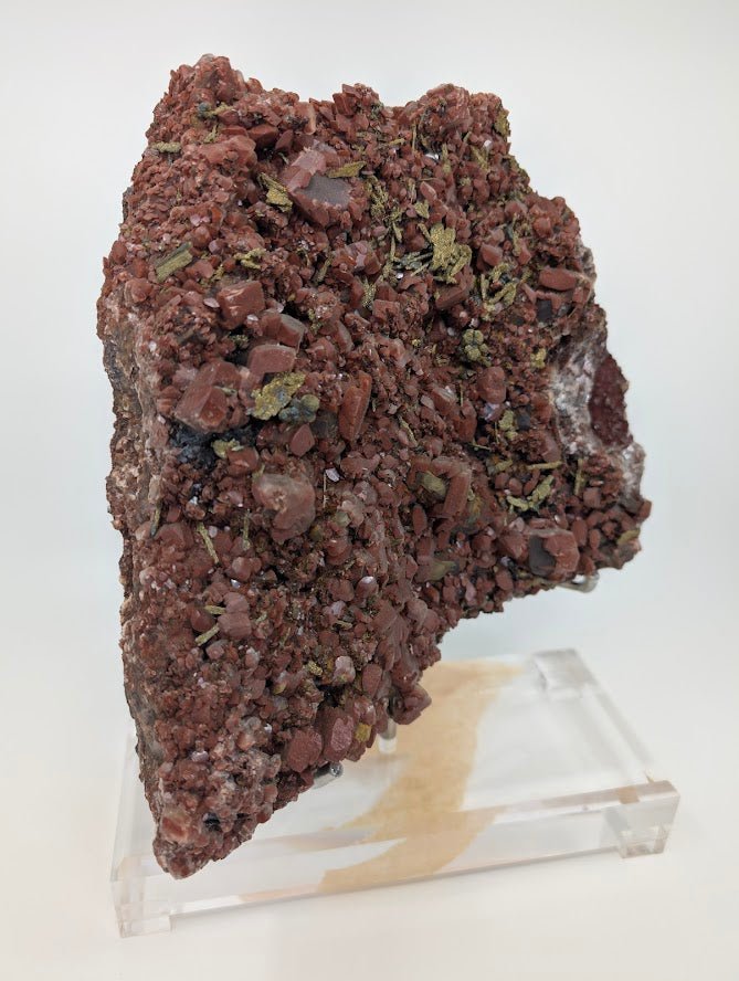 Large Museum-Quality Red Calcite with Pyrite 10 x 8 in 4.67kg- Daye Mine, Hubei Province, China