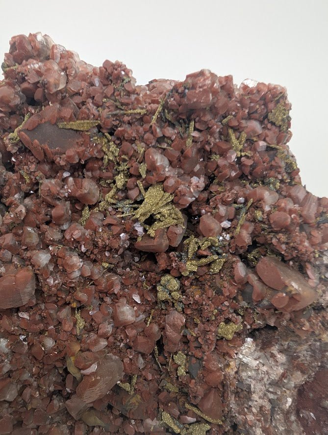Large Museum-Quality Red Calcite with Pyrite 10 x 8 in 4.67kg- Daye Mine, Hubei Province, China