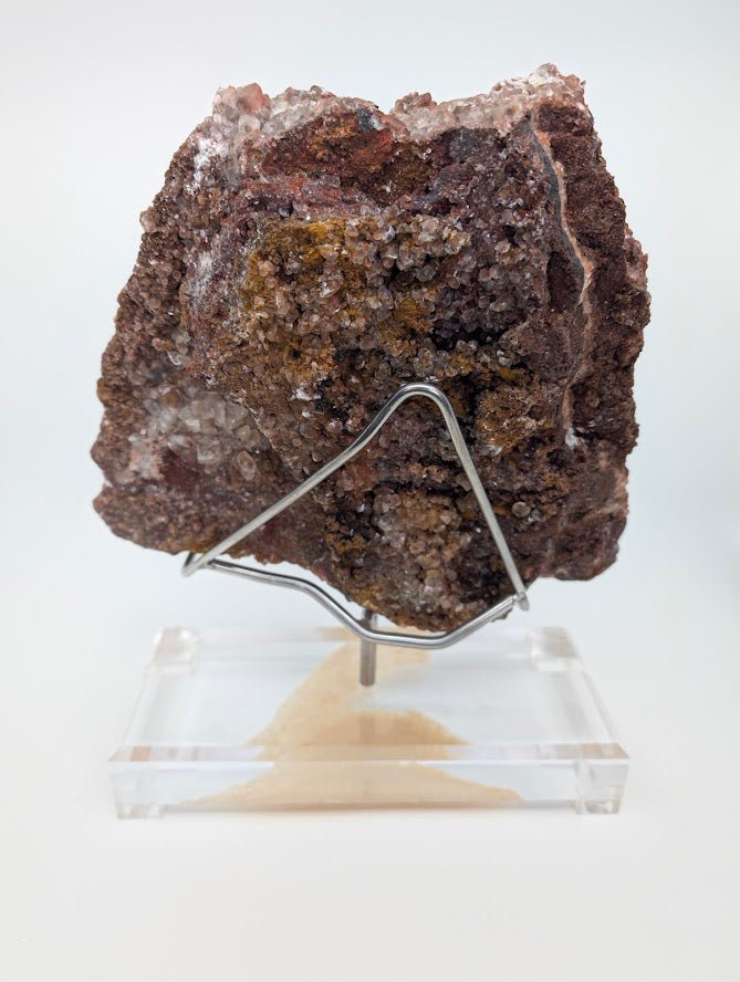 Large Museum-Quality Red Calcite with Pyrite 10 x 8 in 4.67kg- Daye Mine, Hubei Province, China