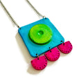 Large Neon Geometric Pendant Handmade - Velora Luxury Fashion