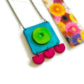 Large Neon Geometric Pendant Handmade - Velora Luxury Fashion