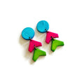 Large Neon Geometric Pendant Handmade - Velora Luxury Fashion