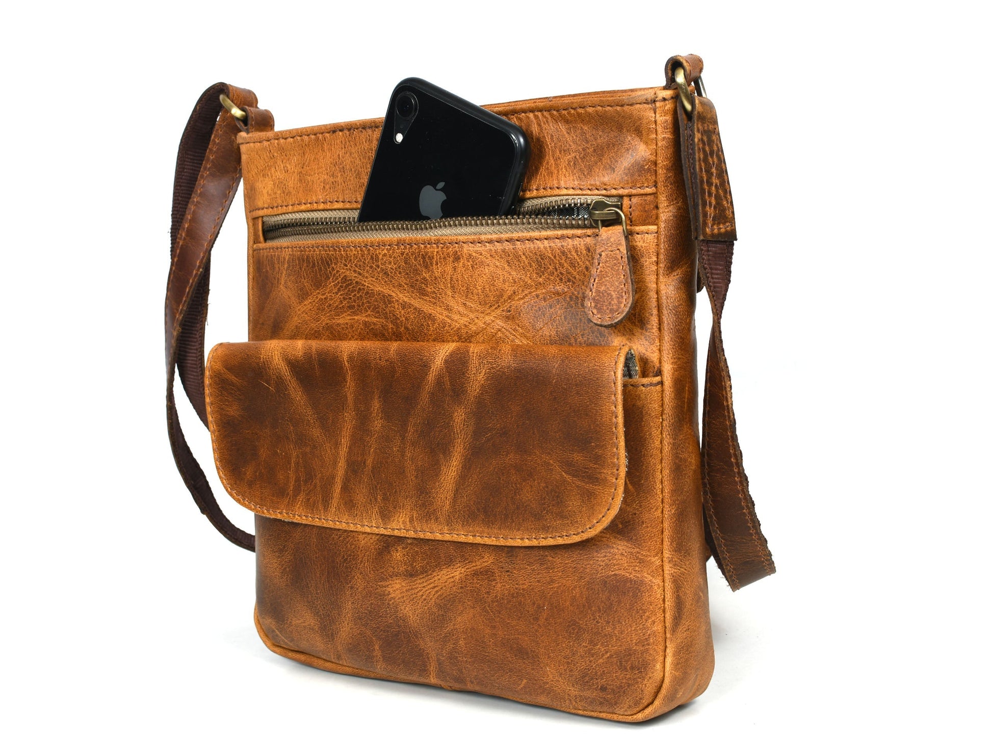 Leather Sling Bag -( LB-301 ) - Velora Luxury Fashion