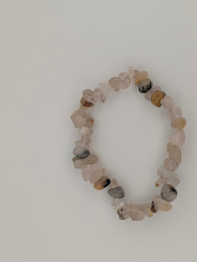 Golden Rutile Quartz Chip Bracelet