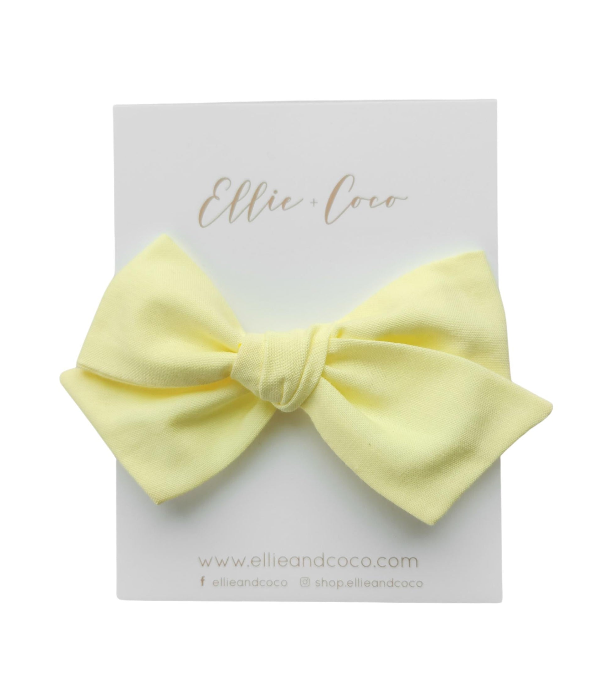 Iced Lemon Oversize Bow - Velora