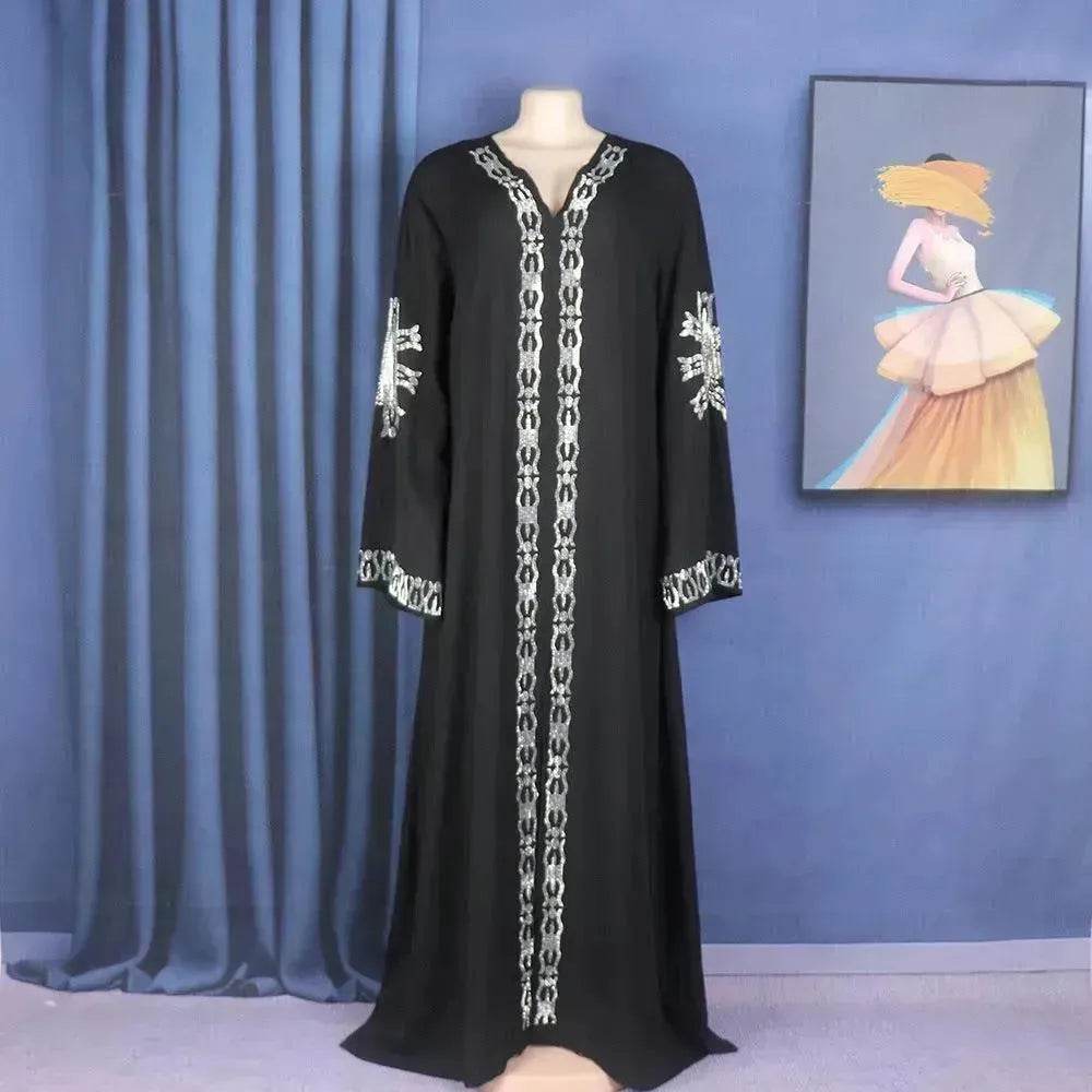 Luxurious Plain and Embroidered Turkey Abaya Dress - Velora