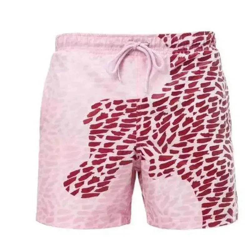 Magical Change Color Beach Shorts Summer Men Swimming Swimsuit Quick Dry - Velora