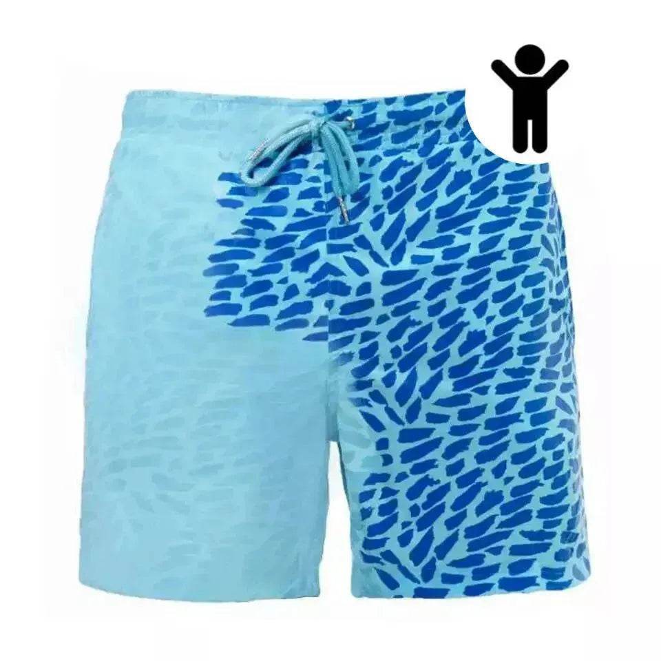 Magical Change Color Beach Shorts Summer Men Swimming Swimsuit Quick Dry - Velora