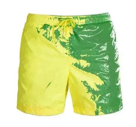 Magical Change Color Beach Shorts Summer Men Swimming Swimsuit Quick Dry - Velora