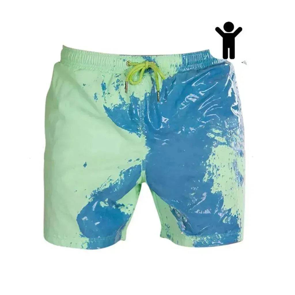Magical Change Color Beach Shorts Summer Men Swimming Swimsuit Quick Dry - Velora