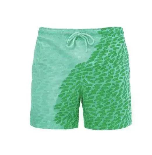 Magical Change Color Beach Shorts Summer Men Swimming Swimsuit Quick Dry - Velora