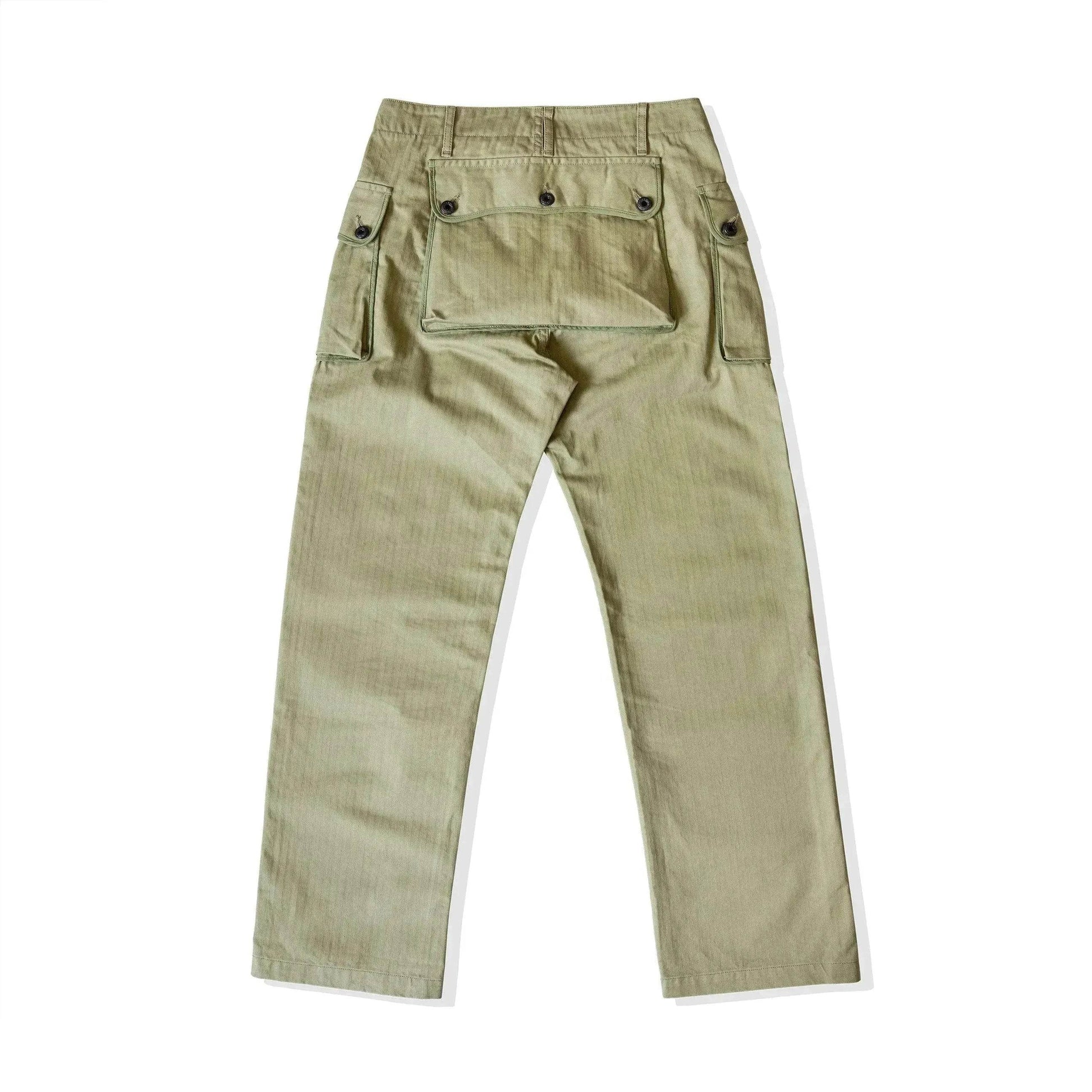 Men's Army Green Loose Straight Wide-leg Casual Pants - Velora