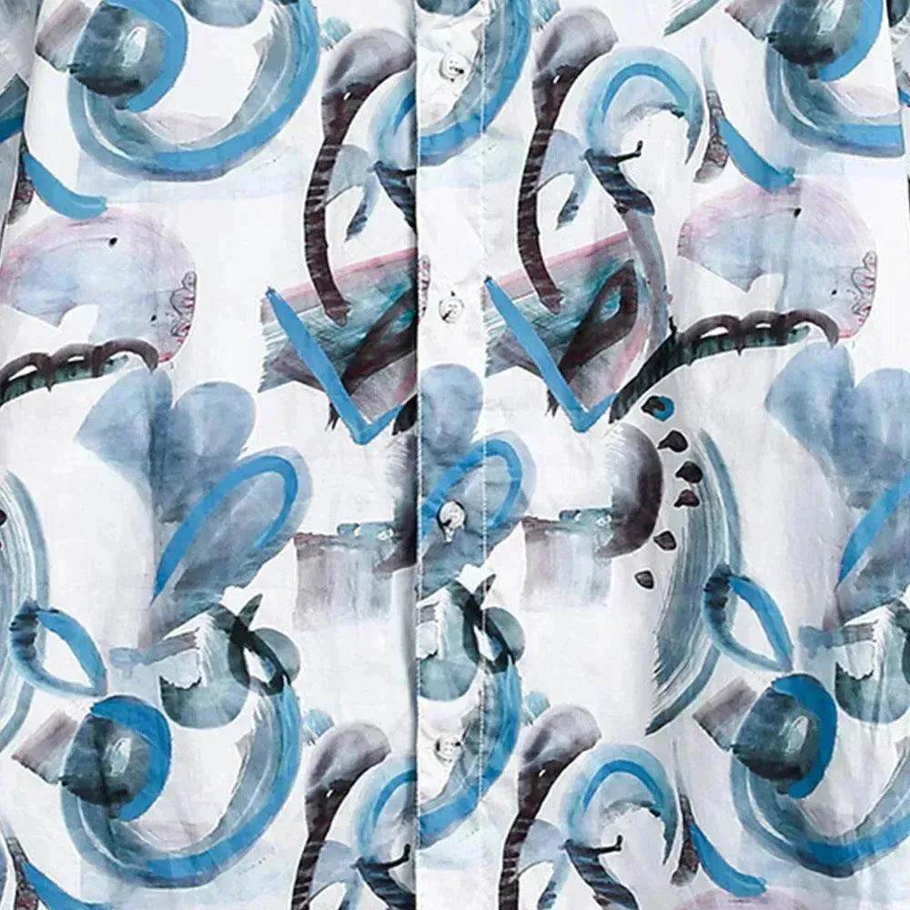 Men's Full Printed Graffiti Printing Shirt - Velora