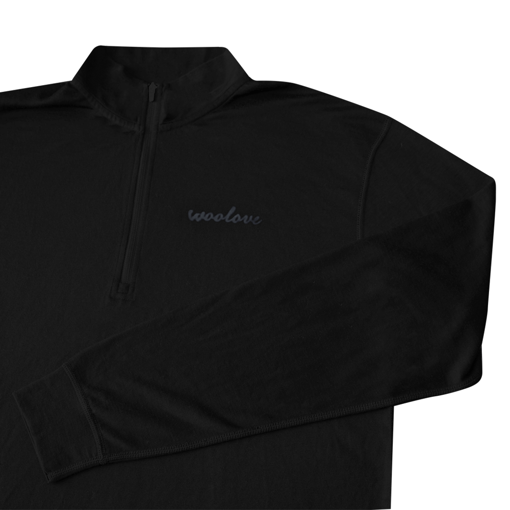 Men's 100% Merino Wool 1/4 Zip Baselayer Pullover 190 GSM - Midweight - Velora