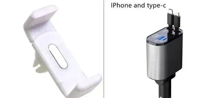 Metal Car Charger 100W Super Fast Charging Car USB And TYPE-C Adapter - Velora