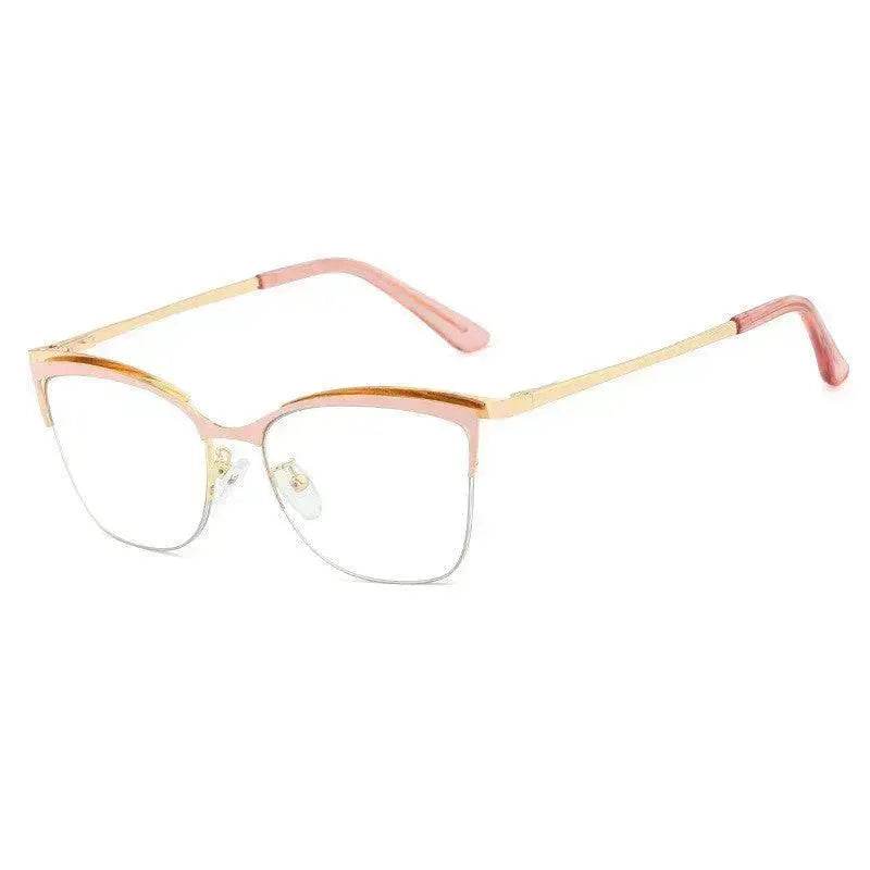 Metal Optic Glasses Frame Square Plain Color Anti Blue Light for Women and Men - Velora