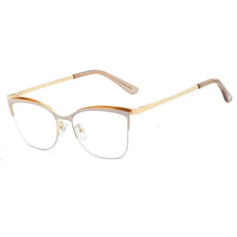 Metal Optic Glasses Frame Square Plain Color Anti Blue Light for Women and Men - Velora