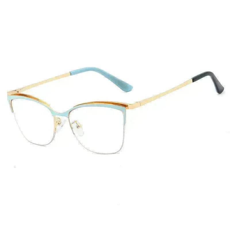 Metal Optic Glasses Frame Square Plain Color Anti Blue Light for Women and Men - Velora